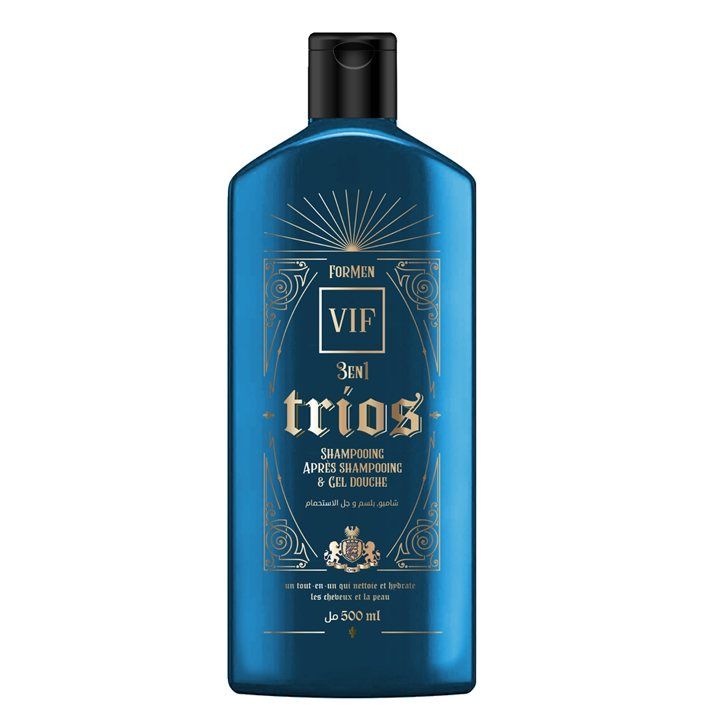 TRIOS 3en1 shampoing, après shampoing et gel douche